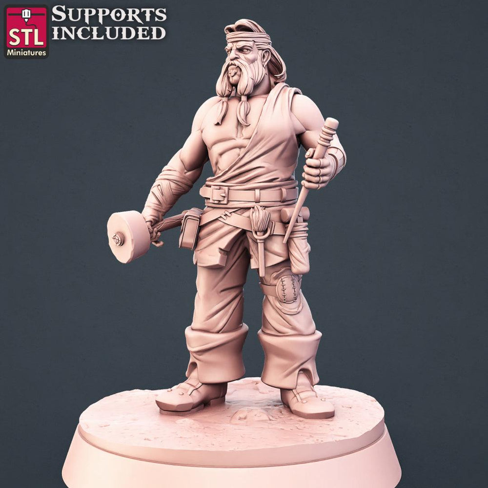 3D Printed STL Miniatures Stone Carver Set 28 - 32mm War Gaming D&D (Online Only)