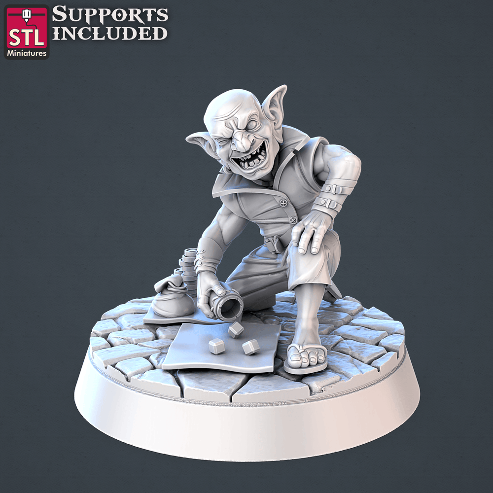 3D Printed STL Miniatures Street Gambler Set | 28 - 32mm War Gaming D&D (Online Only)