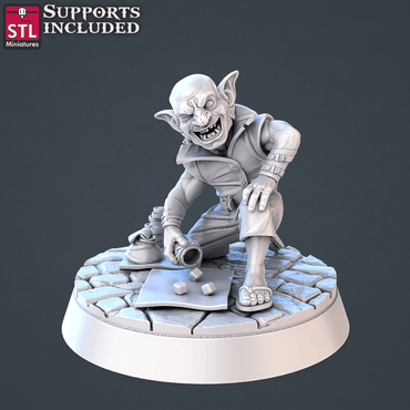 3D Printed STL Miniatures Street Gambler Set | 28 - 32mm War Gaming D&D (Online Only)