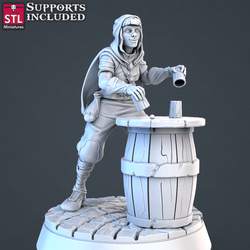 3D Printed STL Miniatures Street Gambler Set | 28 - 32mm War Gaming D&D (Online Only)
