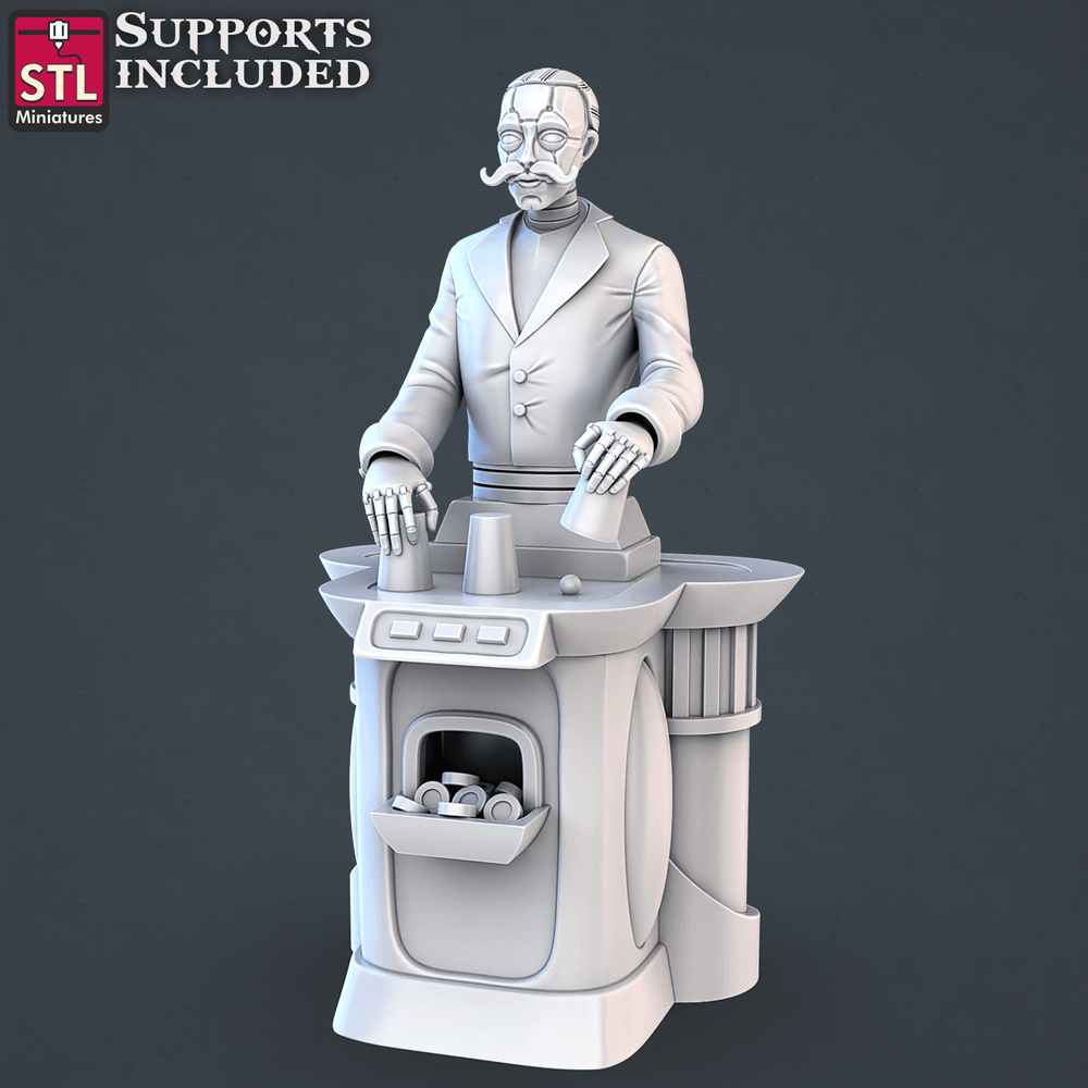 3D Printed STL Miniatures Street Gambler Set | 28 - 32mm War Gaming D&D (Online Only)