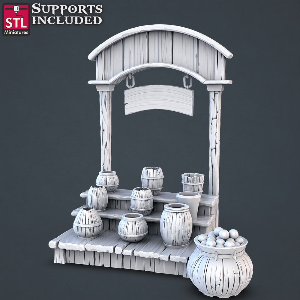 3D Printed STL Miniatures Street Gambler Set | 28 - 32mm War Gaming D&D (Online Only)