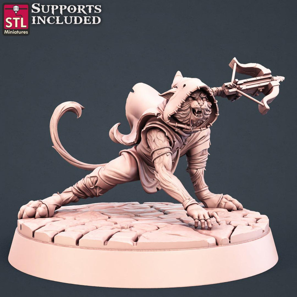 3D Printed STL Miniatures Tabaxi Assassins Set 28 - 32mm War Gaming D&D (Online Only)