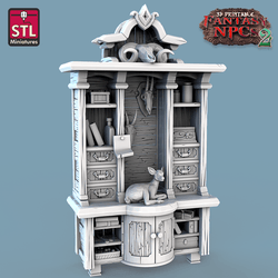 3D Printed STL Miniatures Taxidermist Set Fantasy NPC 2 | 28 - 32mm War Gaming D&D (Online Only)
