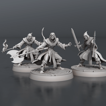 3D Printed STL Miniatures Temple Guardians Set 28 - 32mm War Gaming D&D (Online Only)