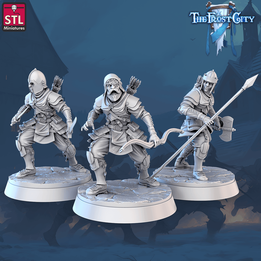 3D Printed STL Miniatures The Frost City Army Knights - Modular 28 - 32mm War Gaming D&D (Online Only)