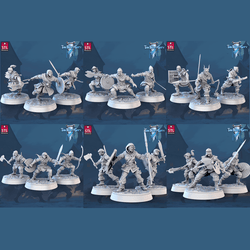 3D Printed STL Miniatures The Frost City Army Soldiers Sets - Modular 28 - 32mm War Gaming D&D (Online Only)