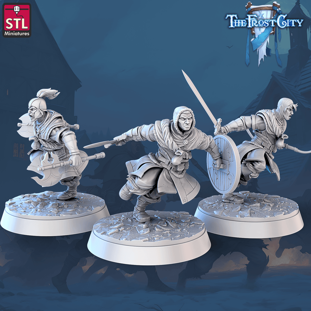 3D Printed STL Miniatures The Frost City Army Soldiers Sets - Modular 28 - 32mm War Gaming D&D (Online Only)