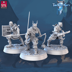 3D Printed STL Miniatures The Frost City Army Soldiers Sets - Modular 28 - 32mm War Gaming D&D (Online Only)