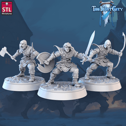 3D Printed STL Miniatures The Frost City Army Soldiers Sets - Modular 28 - 32mm War Gaming D&D (Online Only)