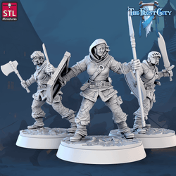 3D Printed STL Miniatures The Frost City Army Soldiers Sets - Modular 28 - 32mm War Gaming D&D (Online Only)