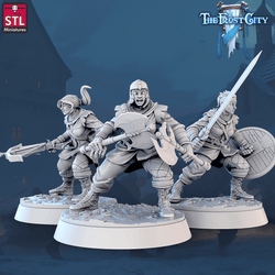 3D Printed STL Miniatures The Frost City Army Soldiers Sets - Modular 28 - 32mm War Gaming D&D (Online Only)