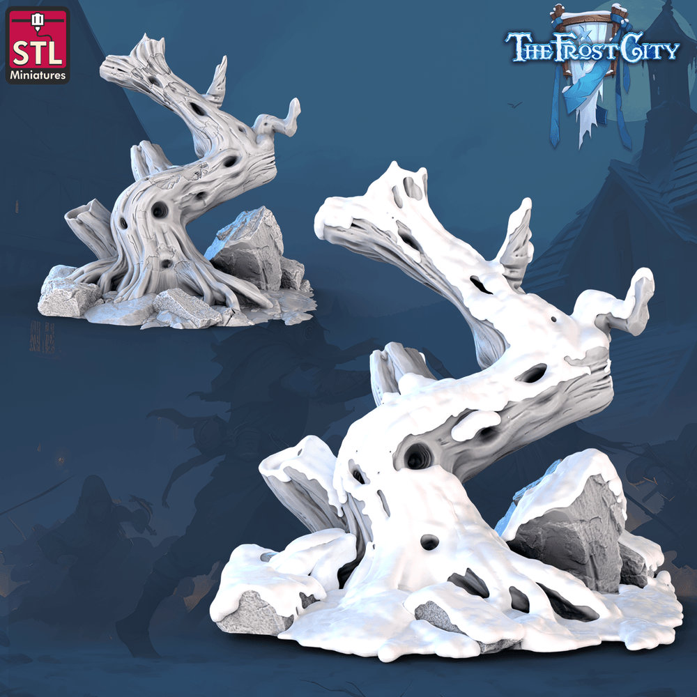 3D Printed STL Miniatures The Frost City Dead Trees 28 - 32mm War Gaming D&D (Online Only)