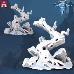 3D Printed STL Miniatures The Frost City Dead Trees 28 - 32mm War Gaming D&D (Online Only)