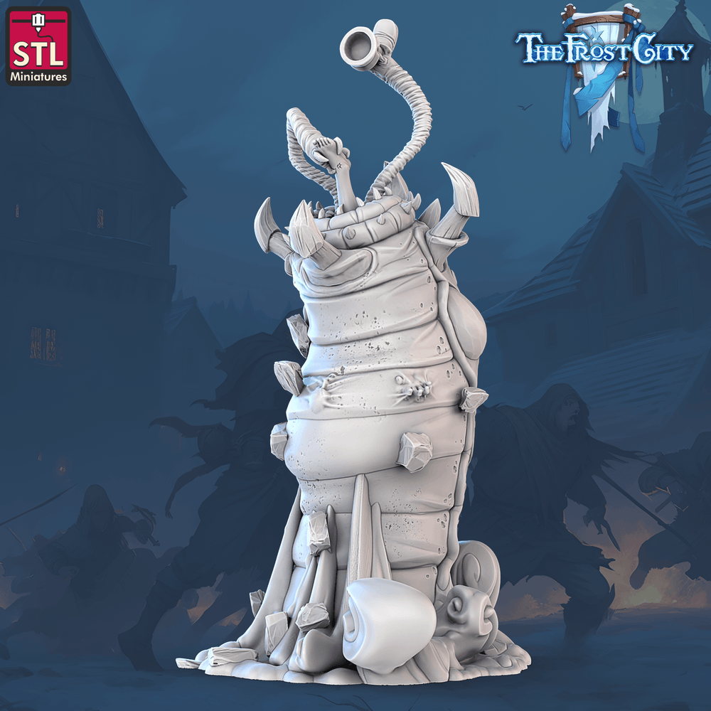 3D Printed STL Miniatures The Frost City Giants Worms 28 - 32mm War Gaming D&D (Online Only)