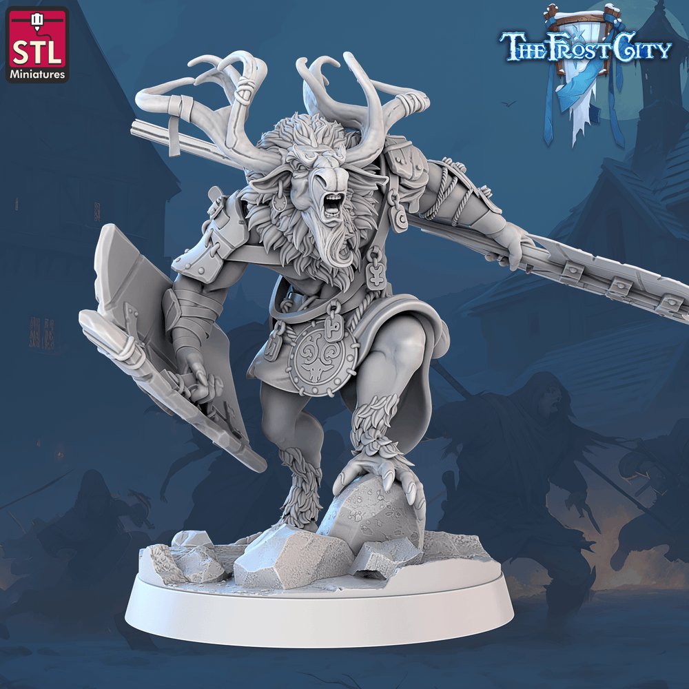 3D Printed STL Miniatures The Frost City Rangifers Set 28 - 32mm War Gaming D&D (Online Only)