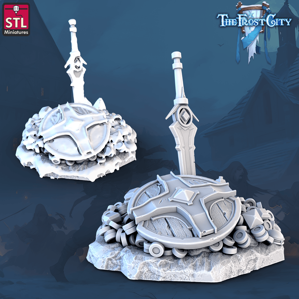 3D Printed STL Miniatures The Frost City Treasure Tokens 28 - 32mm War Gaming D&D (Online Only)