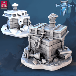 3D Printed STL Miniatures The Frost City Treasure Tokens 28 - 32mm War Gaming D&D (Online Only)