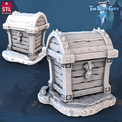 3D Printed STL Miniatures The Frost City Treasure Tokens 28 - 32mm War Gaming D&D (Online Only)