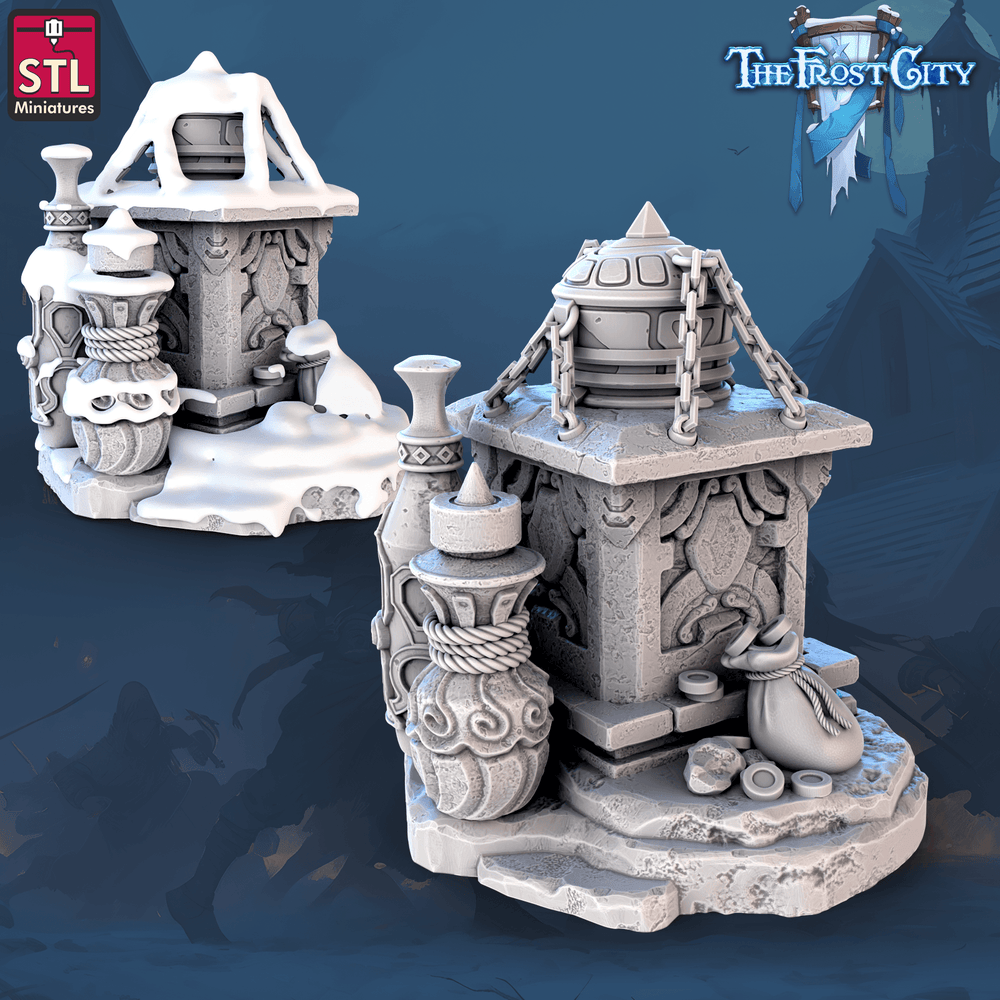 3D Printed STL Miniatures The Frost City Treasure Tokens 28 - 32mm War Gaming D&D (Online Only)