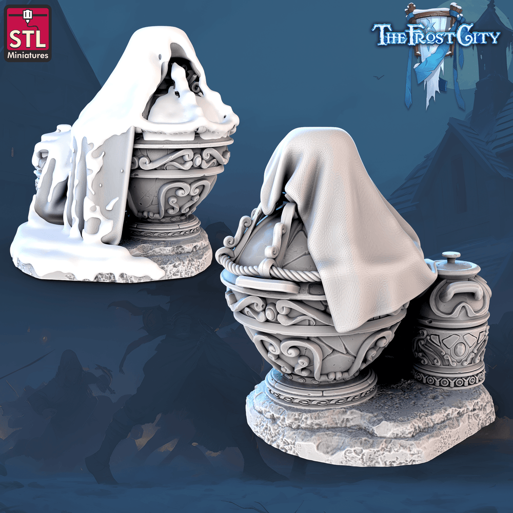 3D Printed STL Miniatures The Frost City Treasure Tokens 28 - 32mm War Gaming D&D (Online Only)