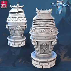 3D Printed STL Miniatures The Frost City Treasure Tokens 28 - 32mm War Gaming D&D (Online Only)