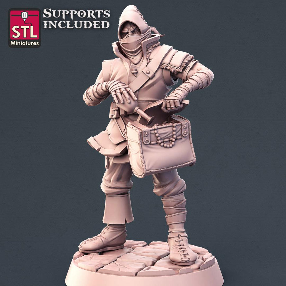 3D Printed STL Miniatures Thieves Set 28 - 32mm War Gaming D&D (Online Only)