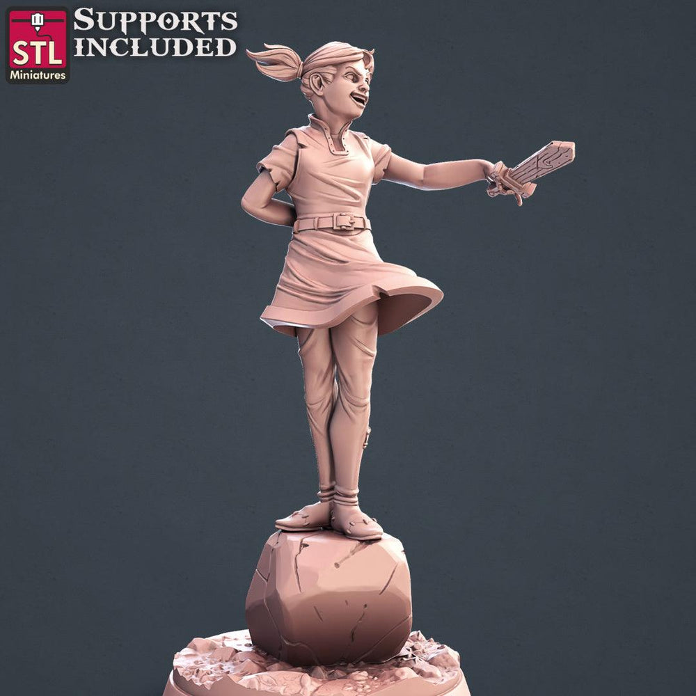 3D Printed STL Miniatures Townsfolks Vol 1 Set Fantasy NPC 2 | 28 - 32mm War Gaming D&D (Online Only)