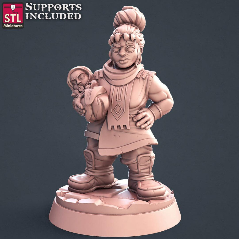 3D Printed STL Miniatures Townsfolks Vol 1 Set Fantasy NPC 2 | 28 - 32mm War Gaming D&D (Online Only)
