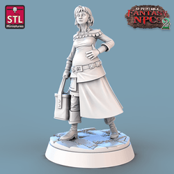 3D Printed STL Miniatures Townsfolks Vol 2 Set Fantasy NPC 2 | 28 - 32mm War Gaming D&D (Online Only)