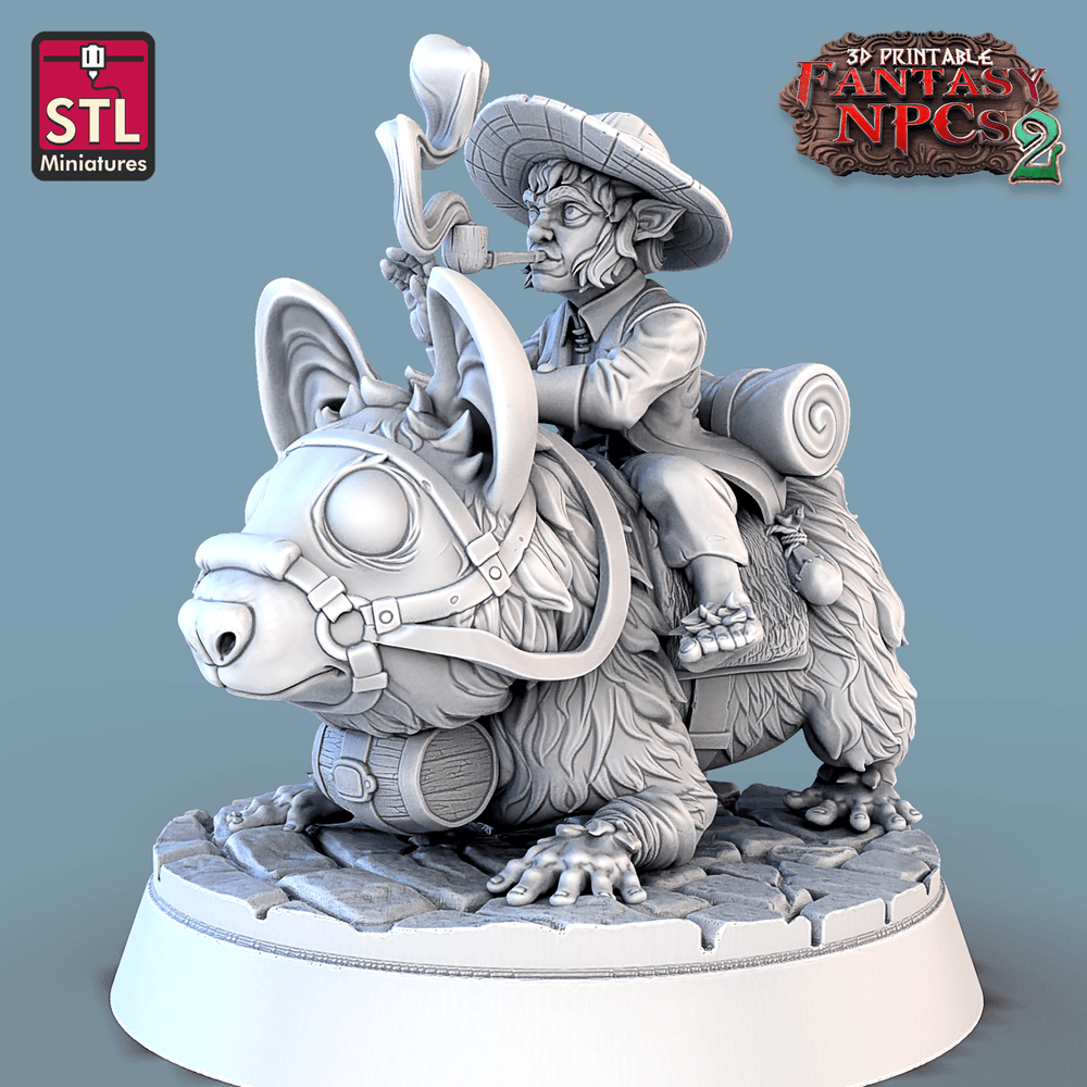 3D Printed STL Miniatures Townsfolks Vol 2 Set Fantasy NPC 2 | 28 - 32mm War Gaming D&D (Online Only)