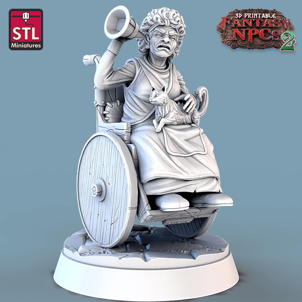 3D Printed STL Miniatures Townsfolks Vol 2 Set Fantasy NPC 2 | 28 - 32mm War Gaming D&D (Online Only)