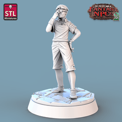 3D Printed STL Miniatures Townsfolks Vol 2 Set Fantasy NPC 2 | 28 - 32mm War Gaming D&D (Online Only)