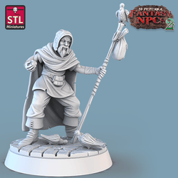 3D Printed STL Miniatures Townsfolks Vol 2 Set Fantasy NPC 2 | 28 - 32mm War Gaming D&D (Online Only)