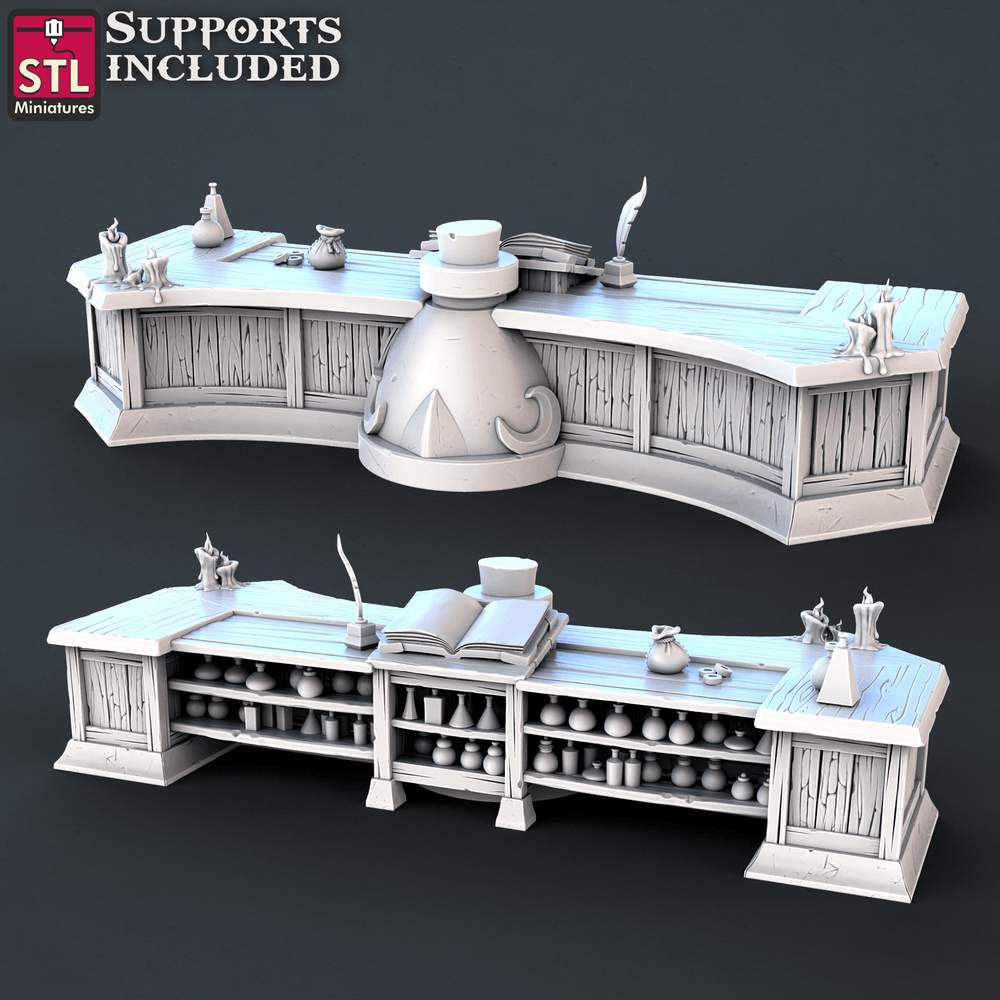 3D Printed STL Miniatures Toxic Vendor Set 28mm - 32mm War Gaming D&D (Online Only)