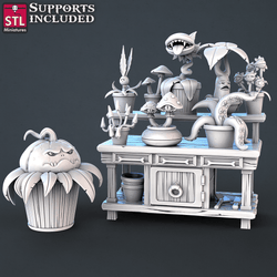 3D Printed STL Miniatures Toxic Vendor Set 28mm - 32mm War Gaming D&D (Online Only)