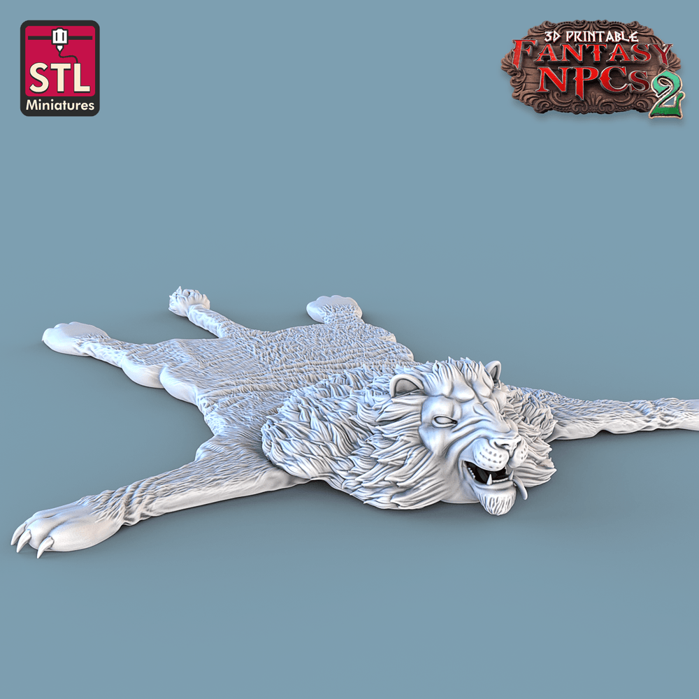 3D Printed STL Miniatures Trophy Hunter Set Fantasy NPC 2 | 28 - 32mm War Gaming D&D (Online Only)