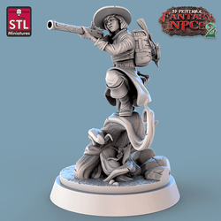 3D Printed STL Miniatures Trophy Hunter Set Fantasy NPC 2 | 28 - 32mm War Gaming D&D (Online Only)