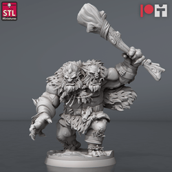 3D Printed STL Miniatures Two Headed Show Troll Set 28 - 32mm War Gaming D&D (Online Only)