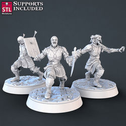 3D Printed STL Miniatures Undead Set 28mm - 32mm War Gaming D&D (Online Only)