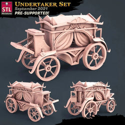 3D Printed STL Miniatures Undertaker Set Fantasy NPC 2 | 28 - 32mm War Gaming D&D (Online Only)