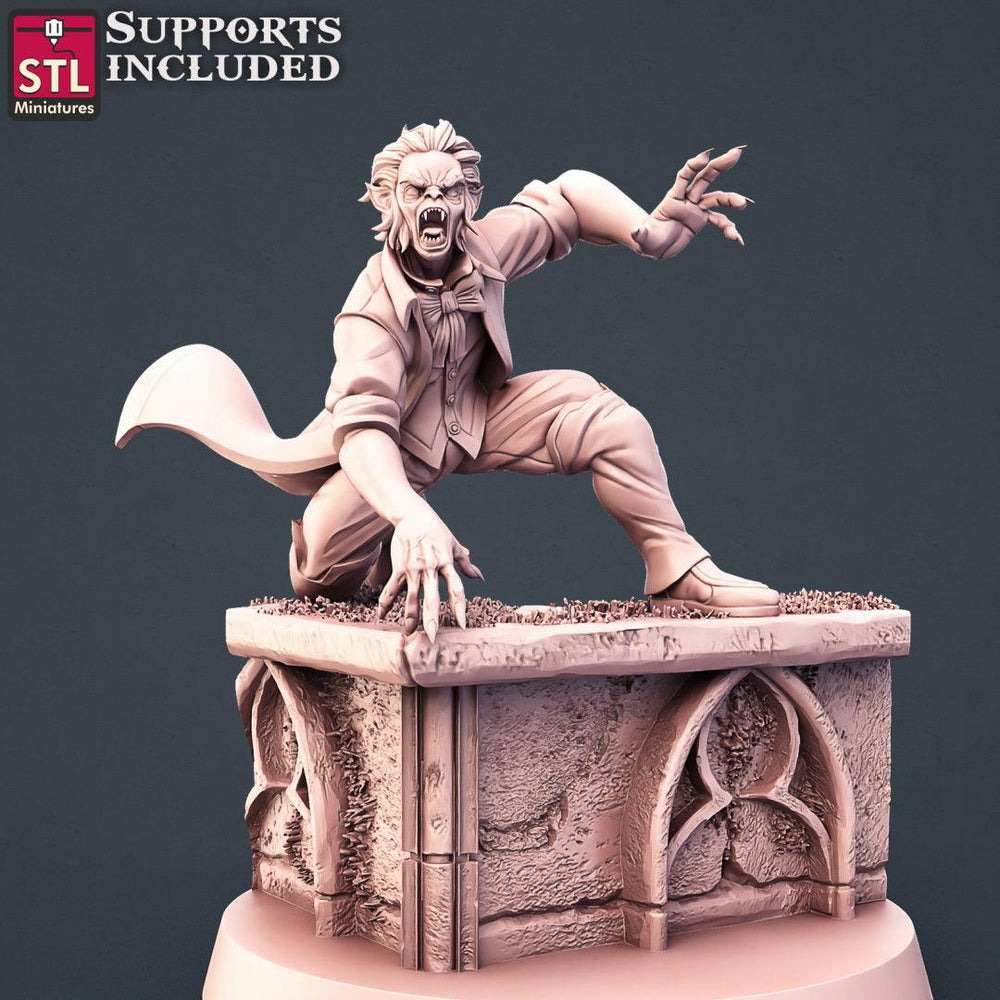 3D Printed STL Miniatures Vampire Set 28 - 32mm War Gaming D&D (Online Only)