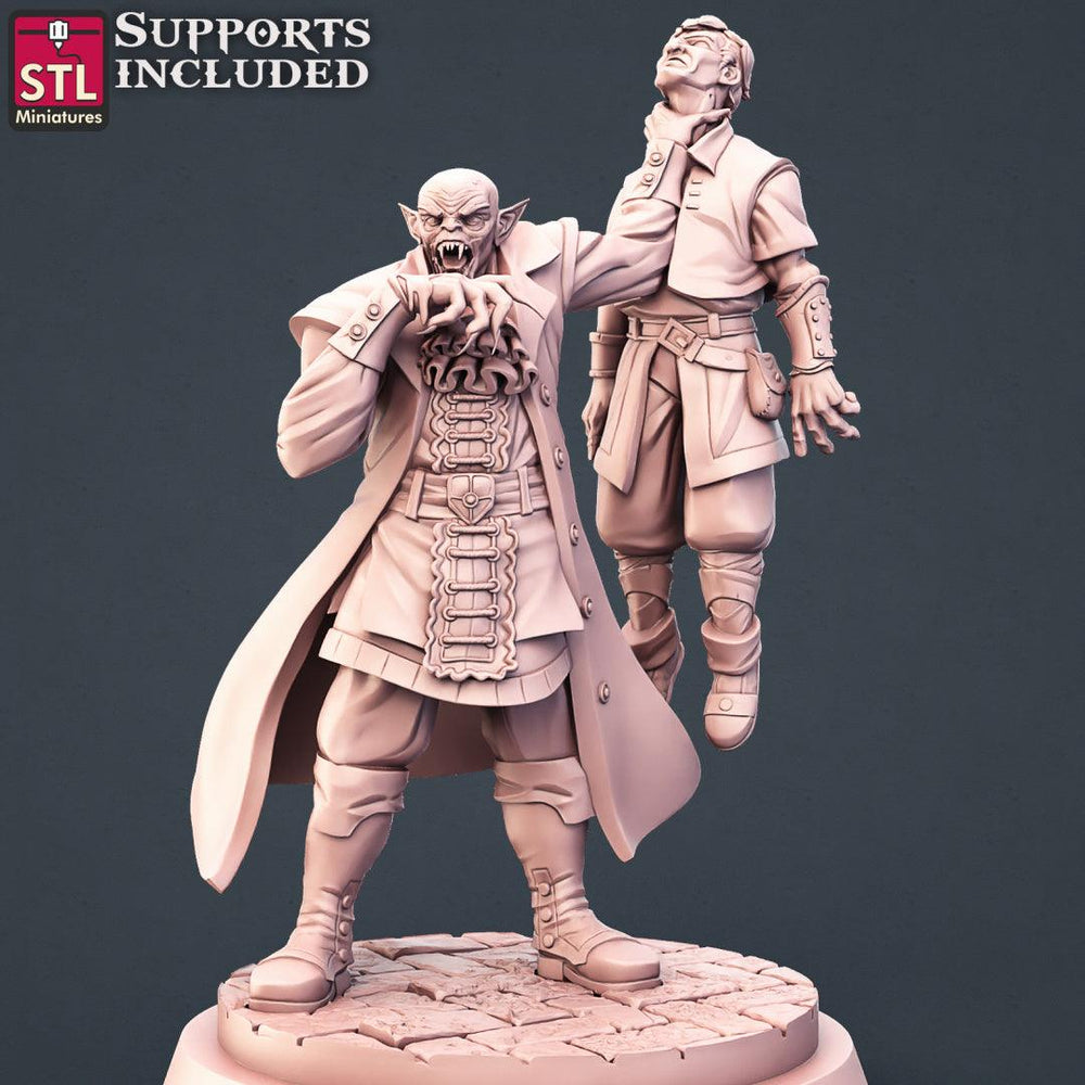 3D Printed STL Miniatures Vampire Set 28 - 32mm War Gaming D&D (Online Only)