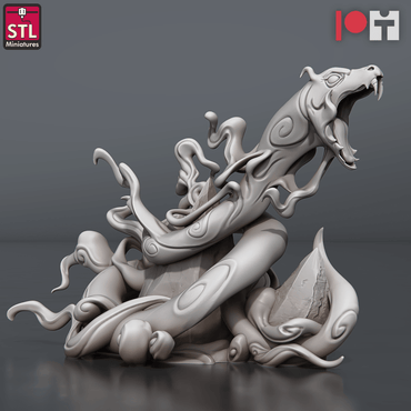 3D Printed STL Miniatures Vapour Snakes 28 - 32mm War Gaming D&D (Online Only)