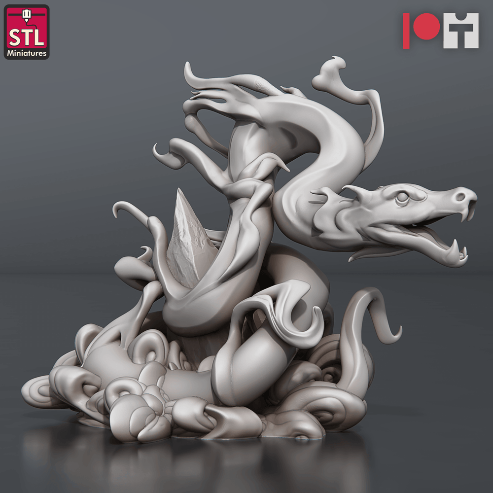 3D Printed STL Miniatures Vapour Snakes 28 - 32mm War Gaming D&D (Online Only)