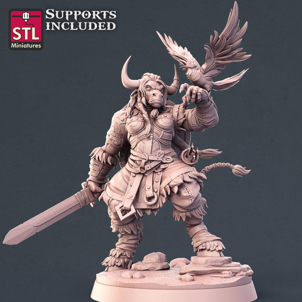 3D Printed STL Miniatures Viking Minotaurs Set 28 - 32mm War Gaming D&D (Online Only)