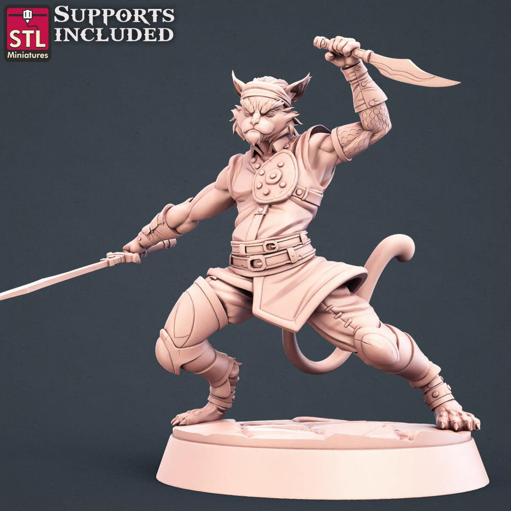 3D Printed STL Miniatures Warriors Set 28 - 32mm War Gaming D&D (Online Only)
