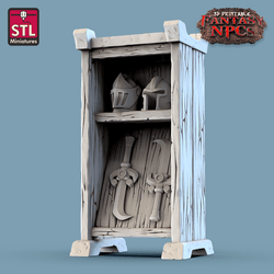 3D Printed STL Miniatures Weapons Merchant Set Fantasy NPC 28mm - 32mm War Gaming D&D (Online Only)