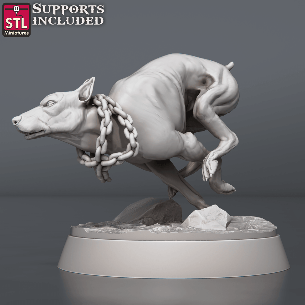 3D Printed STL Miniatures Wild Dogs Set 28 - 32mm War Gaming D&D (Online Only)