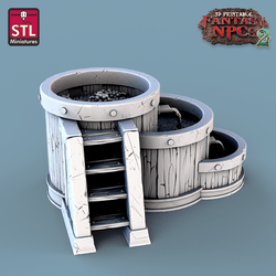 3D Printed STL Miniatures Winemakers Set Fantasy NPC 2 | 28 - 32mm War Gaming D&D (Online Only)